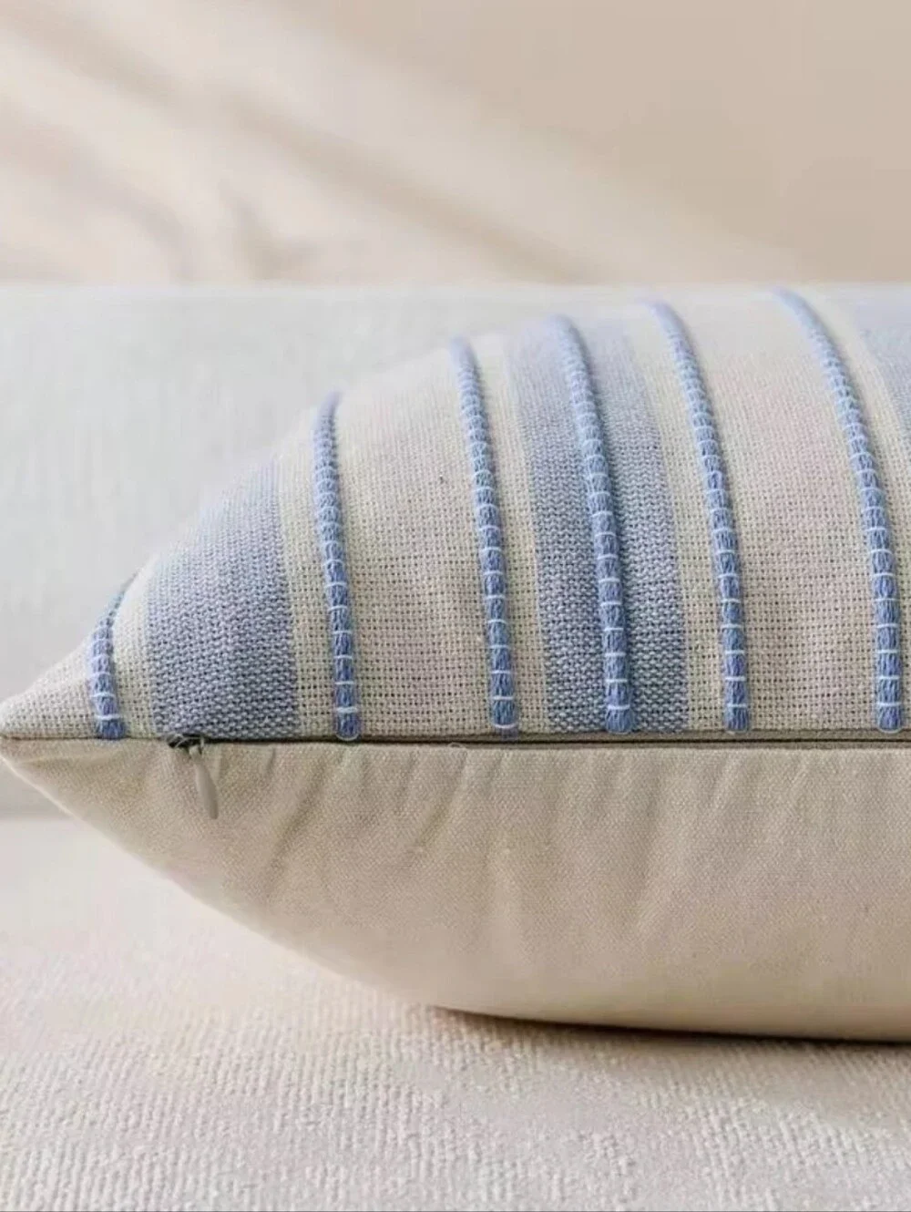 Blue & White Striped Throw Pillow Covers